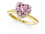 Yellow gold Fancy Pink Heart  Brilliant Solitaire Engagement Ring with Six-Prong Setting and Classic Band_21