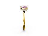 Yellow gold Fancy Pink Heart  Brilliant Solitaire Engagement Ring with Six-Prong Setting and Classic Band_22