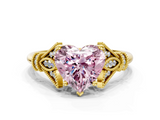 Yellow gold Fancy Pink Heart  Brilliant Solitaire with Pave Band and Four-Prong Setting_20