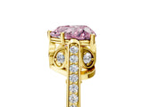 Yellow gold Fancy Pink Heart  Cut Cathedral Pave Diamond Engagement Ring with Six-Prong Setting_37