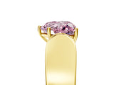 Yellow gold Fancy Pink Heart Cut Diamond Channel Set Solitaire Ring with Four-Prong Setting_17