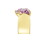 Yellow gold Fancy Pink Heart Cut Diamond Channel Set Solitaire Ring with Four-Prong Setting_29