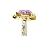 Yellow gold Fancy Pink Heart Cut Diamond Pavé Halo Ring with Four-Prong Setting_40