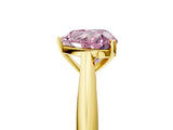 Yellow gold Fancy Pink Heart Cut Diamond Solitaire Engagement Ring with Cathedral Setting and Four-Prong Mount_17