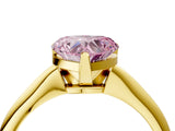 Yellow gold Fancy Pink Heart Cut Diamond Solitaire Engagement Ring with Classic Band and Four-Prong Setting_28