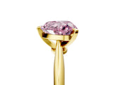 Yellow gold Fancy Pink Heart Cut Diamond Solitaire Engagement Ring with Classic Band and Four-Prong Setting_29