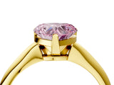 Yellow gold Fancy Pink Heart Cut Diamond Solitaire Engagement Ring with Classic Band and Four-Prong Setting_91