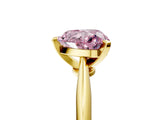 Yellow gold Fancy Pink Heart Cut Diamond Solitaire Engagement Ring with Classic Band and Four-Prong Setting_92