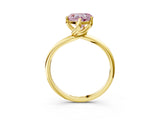 Yellow gold Fancy Pink Heart Cut Diamond Solitaire Engagement Ring with Four-Prong Setting and Classic Band_23