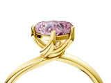 Yellow gold Fancy Pink Heart Cut Diamond Solitaire Engagement Ring with Four-Prong Setting and Classic Band_24