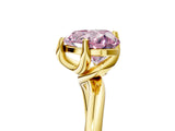 Yellow gold Fancy Pink Heart Cut Diamond Solitaire Engagement Ring with Four-Prong Setting and Classic Band_25