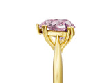 Yellow gold Fancy Pink Heart Cut Solitaire Diamond Ring with Six-Prong Setting and Classic Band_17