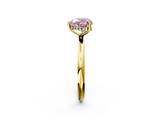 Yellow gold Fancy Pink Heart  Cut Solitaire Engagement Ring with Four-Prong Setting and Classic Band_22