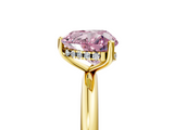 Yellow gold Fancy Pink Heart  Cut Solitaire Engagement Ring with Four-Prong Setting and Classic Band_25
