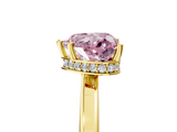 Yellow gold Fancy Pink Heart  Cut Solitaire Engagement Ring with Four-Prong Setting on a Classic Band_25