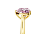 Yellow gold Fancy Pink Heart  Cut Solitaire Ring with Cathedral Band and Four-Prong Setting_67