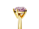 Yellow gold Fancy Pink Heart  Cut Solitaire Ring with Four-Prong Setting on a Classic Band_70