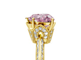 Yellow gold Fancy Pink Heart Cut Solitaire Split Shank Pave Diamond Engagement Ring with Four-Prong Setting_29