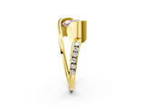 Yellow gold Fancy Pink Heart Cut Solitaire Tension-Set Diamond Split Shank Ring_14