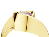 Yellow gold Fancy Pink Heart Cut Solitaire Tension-Set Diamond Split Shank Ring_16