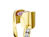 Yellow gold Fancy Pink Heart Cut Solitaire Tension-Set Diamond Split Shank Ring_17