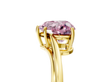 Yellow gold Fancy Pink Heart  Cut Solitaire Twist Band Ring with Four-Prong Setting_41