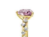 Yellow gold Fancy Pink Heart  Diamond Cluster Prong-Set Solitaire Ring_33