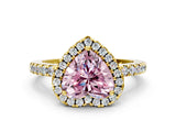 Yellow gold Fancy Pink Heart  Halo Diamond Engagement Ring with Pavé Band and Four-Prong Setting_95