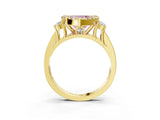 Yellow gold Fancy Pink Heart  Halo Diamond Engagement Ring with Split Shank and Four-Prong Setting_46