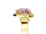 Yellow gold Fancy Pink Heart  Halo Pave Split Shank Prong Setting Ring_31