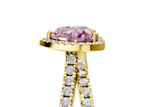 Yellow gold Fancy Pink Heart  Halo Split Shank Diamond Ring with Pavé Setting_31