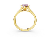 Yellow gold Fancy Pink Heart  Solitaire Bezel-Set Diamond Ring with Channel-Set Band_40
