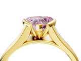 Yellow gold Fancy Pink Heart  Solitaire Bezel-Set Diamond Ring with Channel-Set Band_41