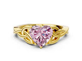 Yellow gold Fancy Pink Heart  Solitaire Celtic Knot Engagement Ring with Four-Prong Setting_41