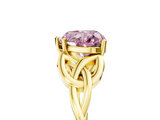 Yellow gold Fancy Pink Heart  Solitaire Celtic Knot Engagement Ring with Four-Prong Setting_46