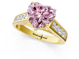 Yellow gold Fancy Pink Heart  Solitaire Channel-Set Diamond Engagement Ring with Four-Prong Setting_33