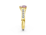 Yellow gold Fancy Pink Heart  Solitaire Channel-Set Diamond Engagement Ring with Four-Prong Setting_34