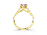 Yellow gold Fancy Pink Heart  Solitaire Channel-Set Diamond Engagement Ring with Four-Prong Setting_35