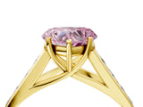 Yellow gold Fancy Pink Heart  Solitaire Channel-Set Diamond Engagement Ring with Four-Prong Setting_36