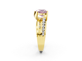 Yellow gold Fancy Pink Heart  Solitaire Channel-Set Split Shank Ring with Tension Prong Setting_5