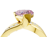 Yellow gold Fancy Pink Heart  Solitaire Channel-Set Split Shank Ring with Tension Prong Setting_7