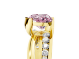 Yellow gold Fancy Pink Heart  Solitaire Channel-Set Split Shank Ring with Tension Prong Setting_8