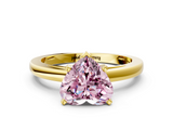Yellow gold Fancy Pink Heart  Solitaire Diamond Engagement Ring with Four-Prong Setting on a Classic Band_3