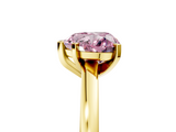 Yellow gold Fancy Pink Heart  Solitaire Diamond Engagement Ring with Four-Prong Setting on a Classic Band_8