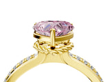 Yellow gold Fancy Pink Heart  Solitaire Diamond Ring with Channel Set Band and Six-Prong Setting_52