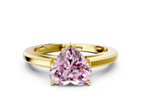 Yellow gold Fancy Pink Heart  Solitaire Diamond Ring with Four-Prong Setting and Classic Band_3