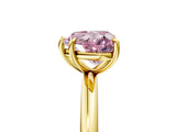 Yellow gold Fancy Pink Heart  Solitaire Diamond Ring with Four-Prong Setting on a Plain Band_23