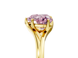 Yellow gold Fancy Pink Heart  Solitaire Diamond Ring with Six-Prong Setting and Tapered Band_22