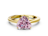 Yellow gold Fancy Pink Heart  Solitaire Diamond Ring with Split Shank and Four-Prong Setting_20