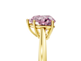 Yellow gold Fancy Pink Heart  Solitaire Diamond Ring with Split Shank and Four-Prong Setting_25